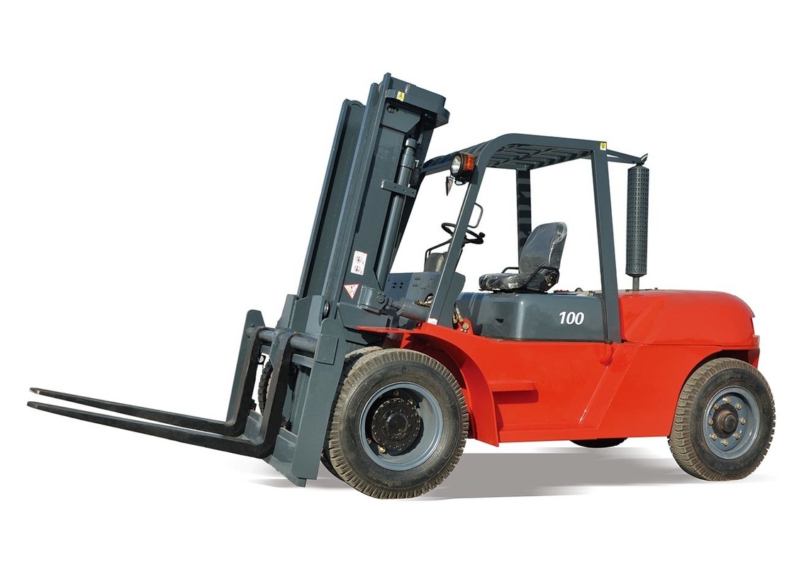 T100 Diesel Forklift 10 Tons 3-6 Meters Dumping Height